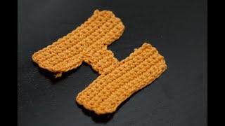 How to crochet letter H [upl. by Qerat406]