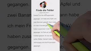 Finde die Fehler 🧐🧐🇩🇪 Findest du alle Fehler im Deutschen deutsch german learngerman germany [upl. by Atarman]