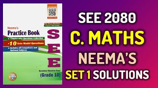 SEE Mathematics Model Question Solution Neema Model Set 1  Class 10 SEE 2080 [upl. by Ninon]