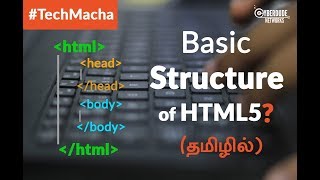 HTML5 Course  04 Basic Structure of HTML5   TamilTutorial  CyberDude Networks [upl. by Humo]