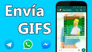 Envia Gifs animados por Whatsapp Facebook Messenger Telegram [upl. by William]