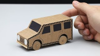 How to make Powered Car from Cardboard  DIY Powered Car [upl. by Arymahs436]