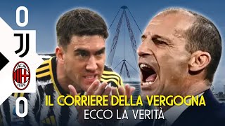 VLAHOVIC CONTRO ALLEGRI  CORRIERE DELLO SPORT INDEGNO  NUMERI IMPIETOSI DELLA JUVENTUS [upl. by Leanard]