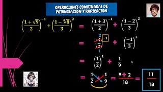 6 OPERACIONES COMBINADAS DE POTENCIACION Y RADICACION [upl. by Jessalyn]