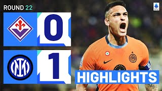 FIORENTINAINTER 01  HIGHLIGHTS  Lautaro header secure Inter win in Florence  Serie A 202324 [upl. by Hanleigh]