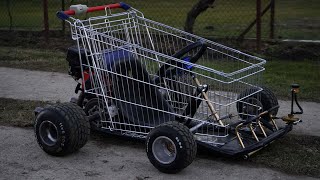 Homemade 200cc SHOPPING GoKart  🛒🏎 [upl. by Enilram]