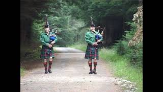 The MacNeils of Ugadale  Pipe Major Bill Hepburn amp Pipe Major Bill Hepburn Jnr in Borgie Forest [upl. by Adia63]