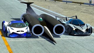 SSC Thrust vs Devel Sixteen 2014 vs Devel Sixteen 2019  Drag Race 20 KM [upl. by Nosille]