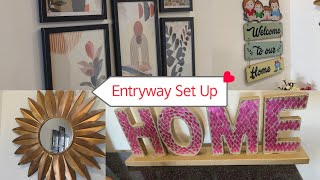 Amazing Entryway Makeover  Stylish Foyer Area or Entrance Makeover  Shoe rack Makeover  Decor [upl. by Ainekahs]