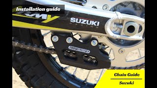 How to Install  Feature amp Benefit Suzuki RMZ Chain Guide by TM Designworks [upl. by Adnar584]