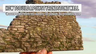 Costruire un muro di pietra in polistirene fai da te  Build a DIY styrofoam stone wall [upl. by Eittel]