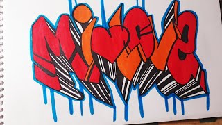 COMO HACER UN GRAFFITI MY LOVE  GRAFFITIS DE AMOR [upl. by Rosen]