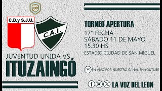 Juventud Unida vs ITUZAINGÓ EN VIVO  17° FECHA Primera C Torneo Apertura 2024 [upl. by Lezah]