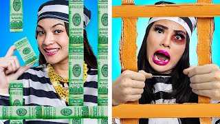 Rich Vs Broke Girl in Jail  Popular Vs Unpopular  Funny Situations amp Amazing Ideas by Crafty Hacks [upl. by Gabrielson]