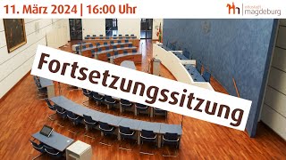 Stadtratssitzung vom 11 März 2024 Fortsetzung [upl. by Amata]