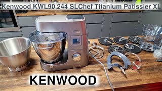 Kenwood KWL90244 SL Chef Titanium Patissier XL Stand Mixer  warming weighing integrated scales [upl. by Hildie]