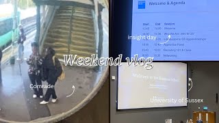 Productive weekend vlog  GRWM  university of Sussex open day and apprenticeship Insight day [upl. by Ardnuaed]