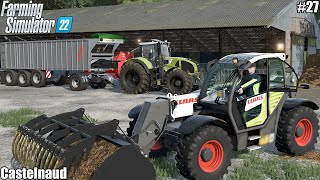 Rental of CLAAS AXION 960 amp TELEHANDLER SCORPION 7055 for SPREADING MANURE │CASTELNAUD│FS 22│27 [upl. by Hildebrandt]