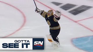 GOTTA SEE IT  David Pastrnak Downs Maple Leafs With OT Marker In Game 7 [upl. by Derag]