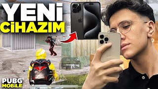 YENİ CİHAZIM İPHONE 15 PRO MAX  PUBG MOBİLE [upl. by Kopaz]