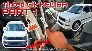 Pasang Tinted Pada Kereta KELISA Guna Barang Shopee Part1 [upl. by Inaej]