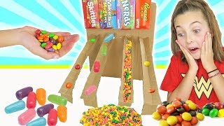 How To Build DIY Cardboard Candy Dispenser Vending Machine  Kids Crafts [upl. by Trebornhoj665]