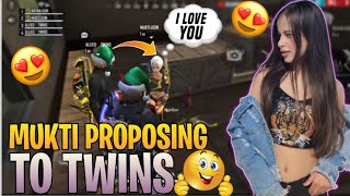 Mukti proposing Twins infront of Nayan ftmukti Face reveal Allied Twins [upl. by Soirtemed]