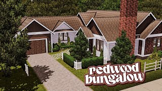 building a family bungalow  redwood  the sims 3 speed build  cc links [upl. by Ecinue]