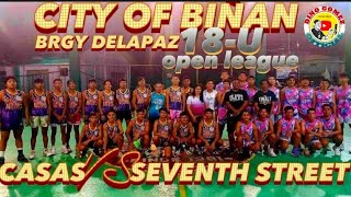 CITY OF BIÑAN LAGUNA BRGY DELAPAZ CASAS VS SEVENTH STREET 18U OPEN LEAGUE [upl. by Alverson]