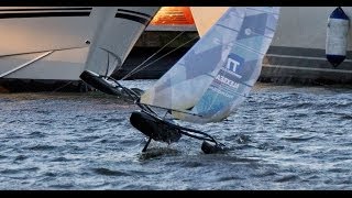 Adventure Phase 2 Tuning and sailing a trimaran model sailing boat [upl. by Harlan]