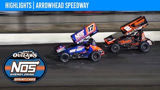 World of Outlaws NOS Energy Drink Sprint Cars  Arrowhead Speedway  April 6th 2024  HIGHLIGHTS [upl. by Tabbatha]