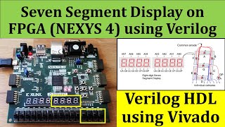 How to Create 7 Segment Controller in FPGA using Verilog  FPGA Programming in Vivado Nexys 4 FPGA [upl. by Mogerly151]