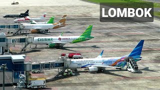 KESIBUKAN BANDARA LOMBOK MENJELANG WSBK MANDALIKA 2022 [upl. by Britta]