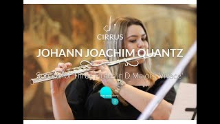 Johann Joachim Quantz  Sonata for Three Flutes in D Major  Vivace  CirrusTrio [upl. by Jesse]