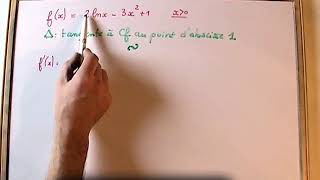 Equation de tangente  fonction logarithme népérien [upl. by Belamy933]