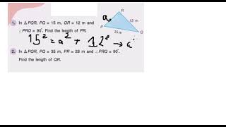 Geometry Help Pythagoreans Theorem Find the length and how to solve other lengths [upl. by Huber]