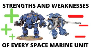 Strengths and Weaknesses for EVERY Codex Space Marines Unit  Space Marine Datasheet Tactics [upl. by Arba]