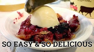 EASIEST Blackberry Cobbler Ever ANYONE CAN MAKE IT [upl. by Ilona319]