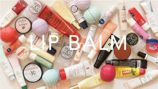 Product Pile Lip Balms  Drugstore and High End Collection [upl. by Ariayek25]