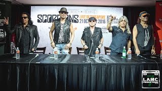 Scorpions Singapore Press Conference  20 Oct 2016 [upl. by Anirt]