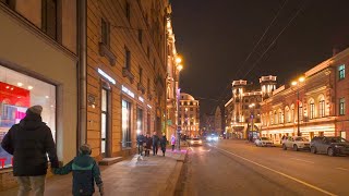 🇷🇺 4K SAINT PETERSBURG Evening walk through the Petrogradsky district [upl. by Oman]