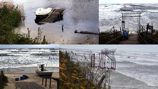 Stegna Zalane plaże Cofka i sztorm na Bałtyku  2012019 [upl. by Nadya701]