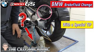 BMW R1200GS REAR Brake Fluid Change ⚠️ WITH SPECIAL TIP ⚠️ [upl. by Okimuy]