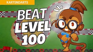 How to Beat Level 100 Hard on Kartsndarts  BTD6 Strategy [upl. by Nnylarat]