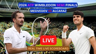 DANIIL MEDVEDEV vs CARLOS ALCARAZ Live Score Update Today Tennis 2024 ATP Wimbledon Semi Finals LIVE [upl. by Euqnimod315]