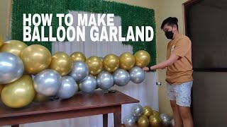 HOW TO MAKE BALLOON GARLAND  EASY STEP BY STEP TUTORIAL  Rex Montalbo [upl. by Egor]