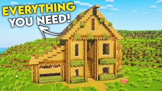 Minecraft Ultimate Wooden House Tutorial 🏠 23 [upl. by Raseta]