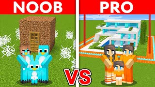 Minecraft NOOB vs PRO SAFEST SECURITY HOUSE BUILD CHALLENGE TO PROTECT MY FAMILY [upl. by Asirrac]