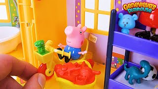 ♥PEPPA PIG♥ gets a new toy House in this Kids Learning Video [upl. by Meehyrb728]