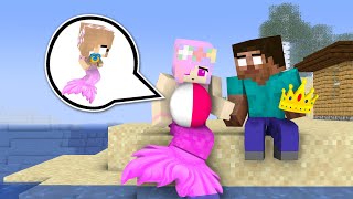 Monster School  MERMAID amp HEROBRINE BABY LIFE 2  Minecraft Animation [upl. by Jemima]